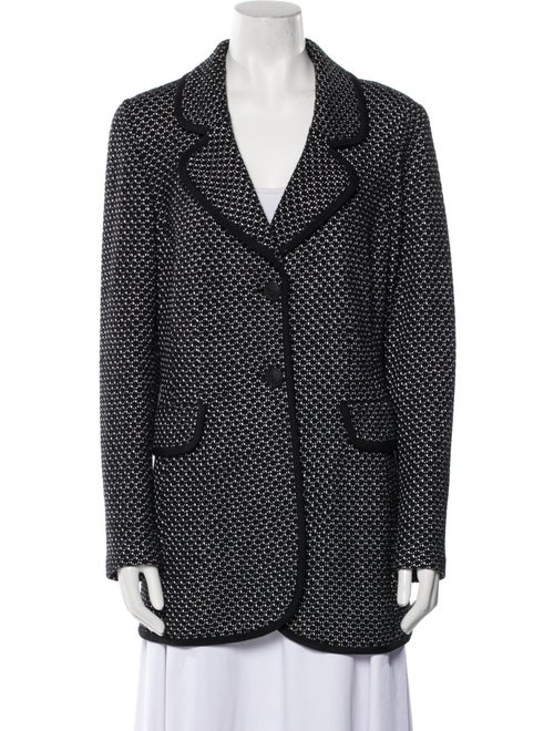 St. John Wool Polka Dot Print Blazer