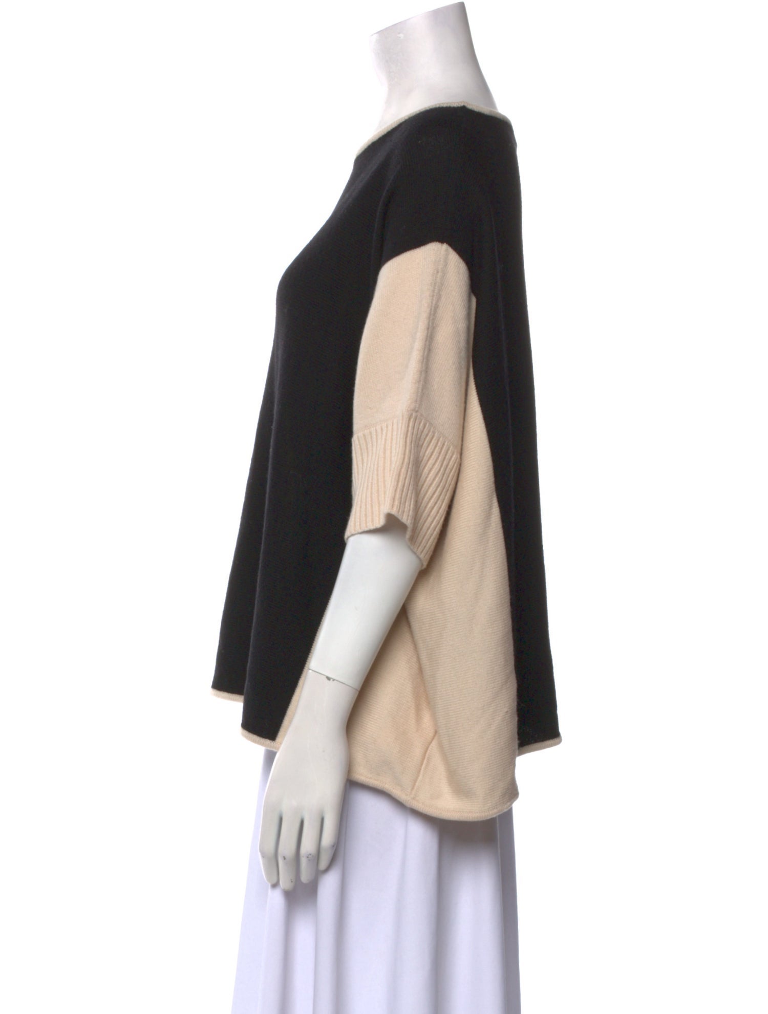 St. John Wool Colorblock Pattern Sweater