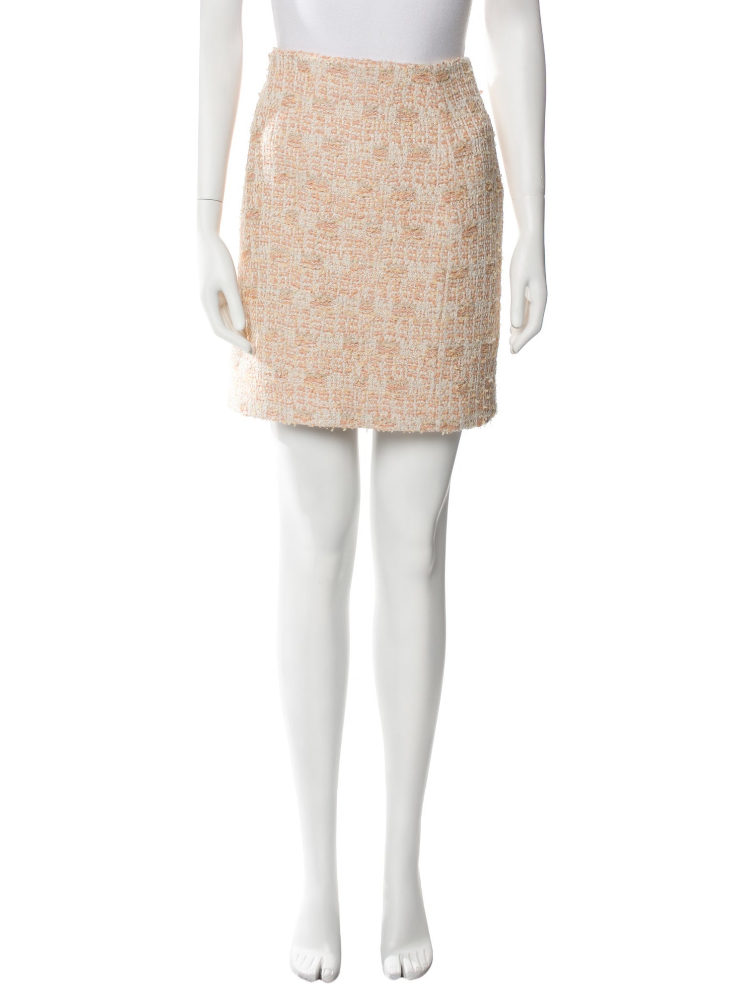 St. John Tweed Pattern Mini Skirt