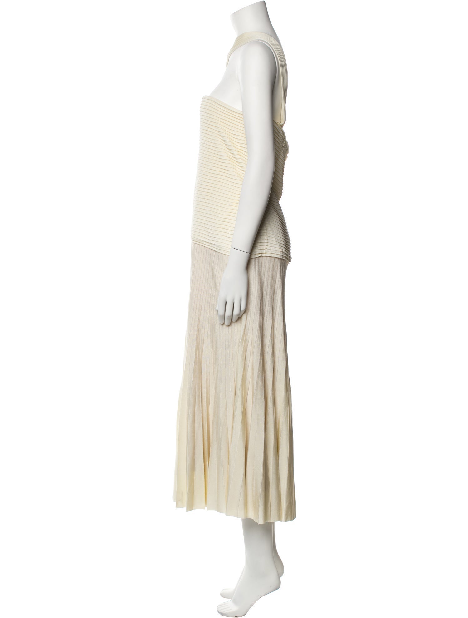 St. John Colorblock Pattern Long Dress