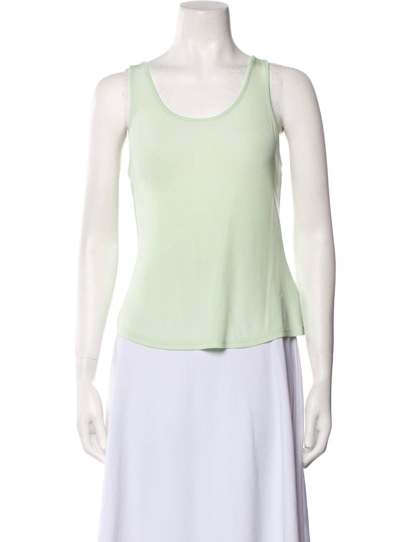 St. John Scoop Neck Sleeveless Top