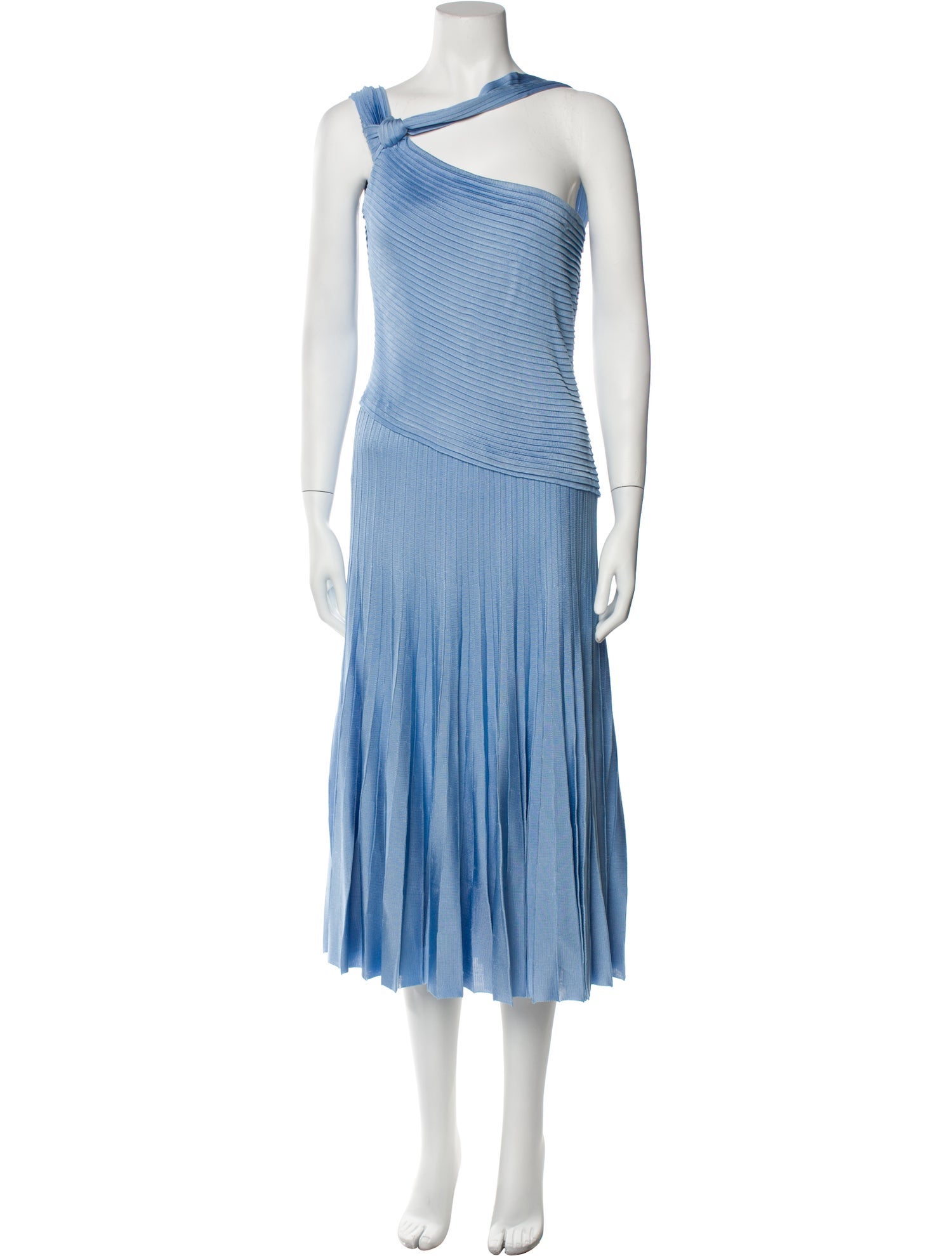 St. John One-Shoulder Midi Length Dress