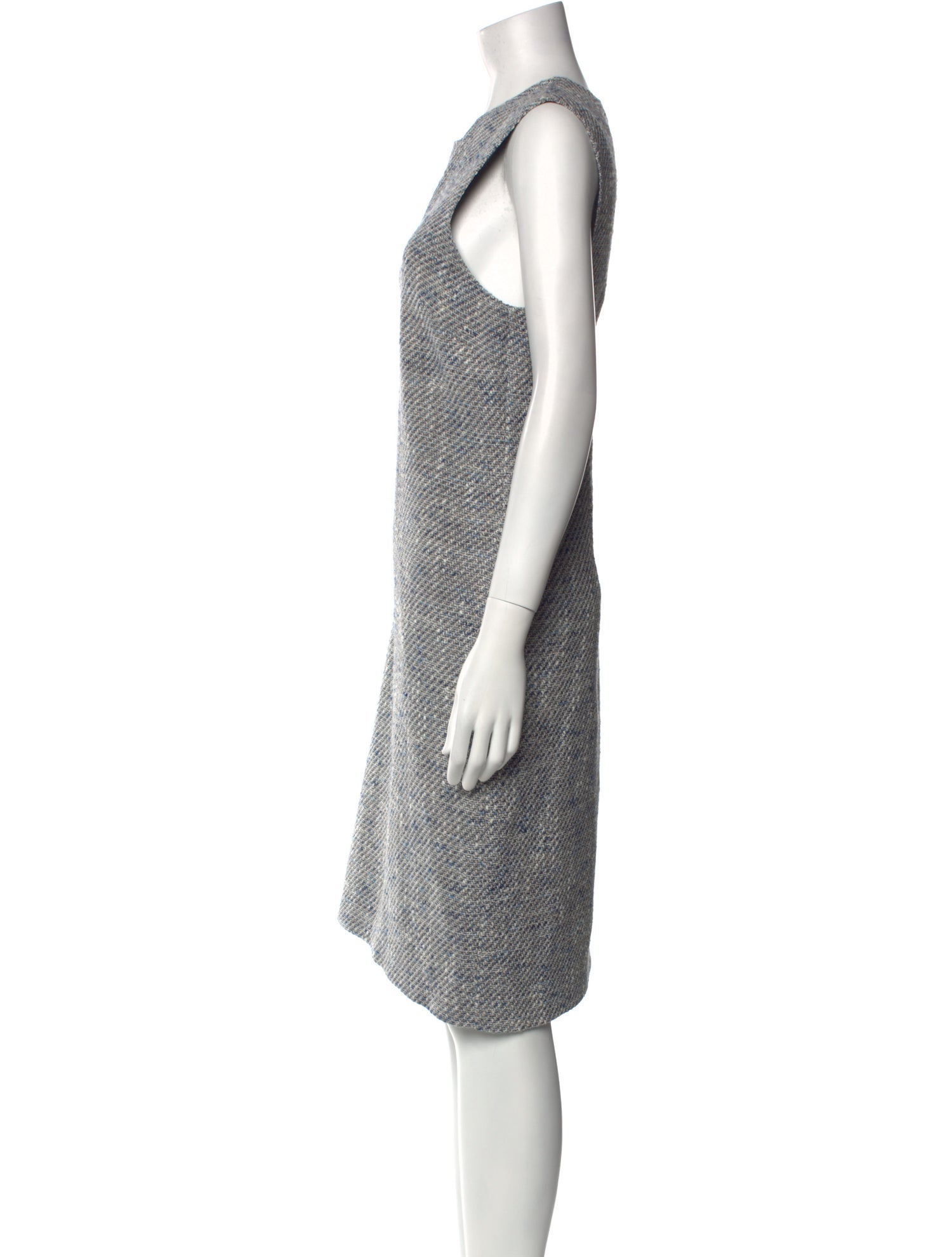 St. John Bateau Neckline Midi Length Dress