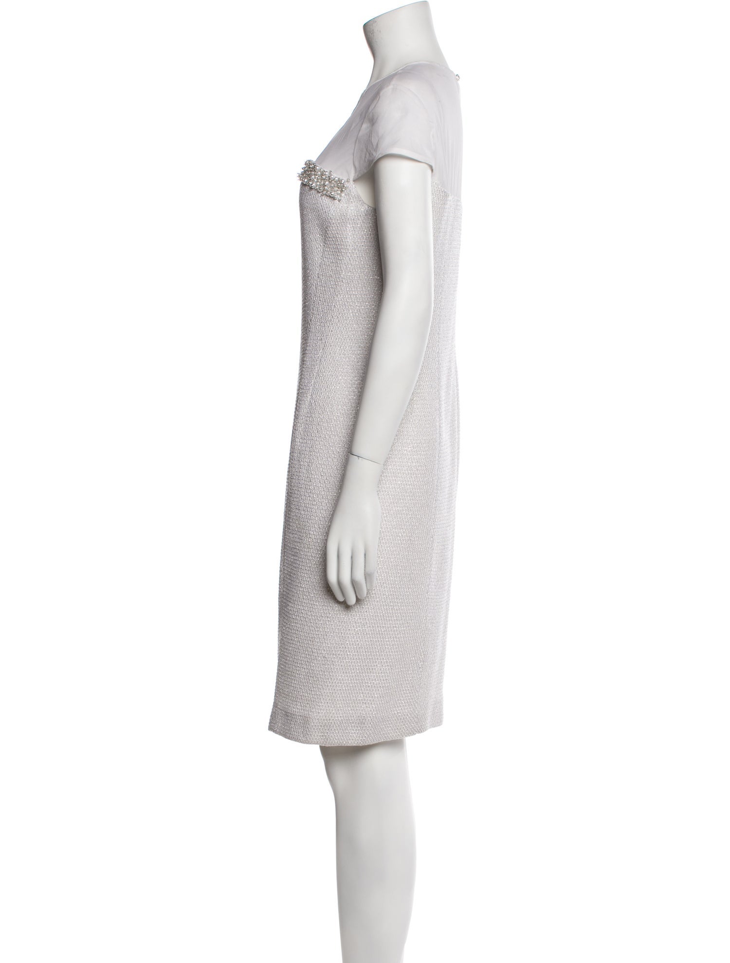 St. John Crew Neck Mini Dress