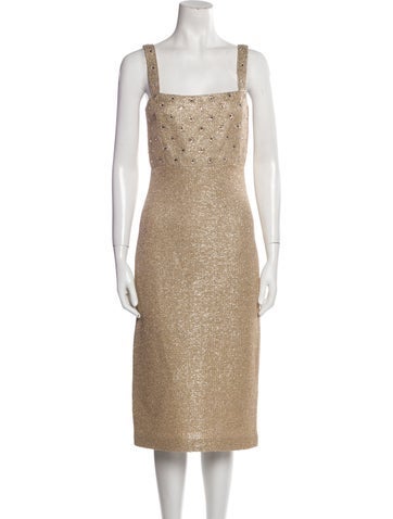 St. John Dresses Square Neckline Midi Length Dress XXS