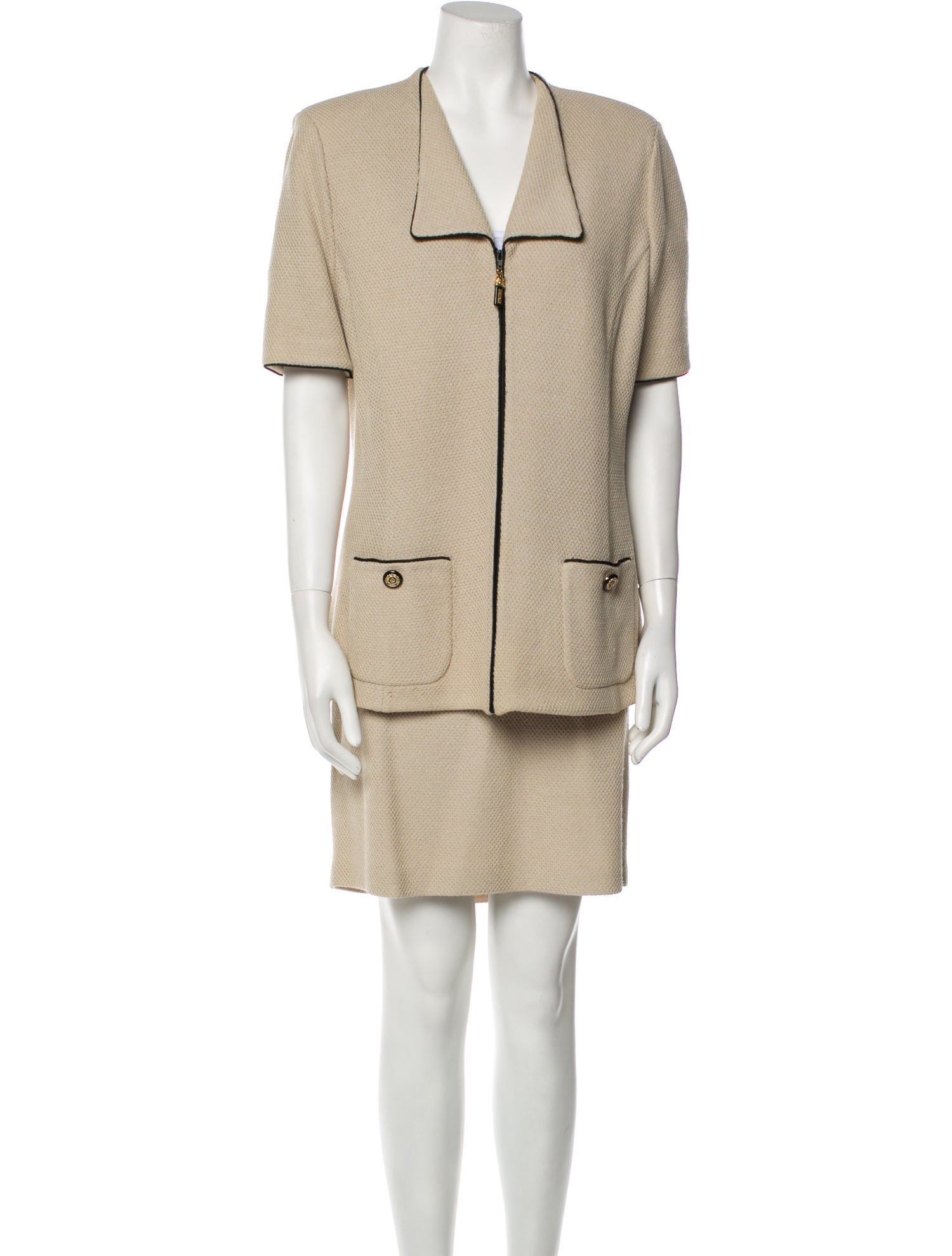 St. John Crystal Embellishments Skirt Set