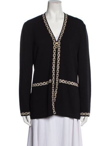 St. John Knitwear V-Neck Sweater US 10 | L