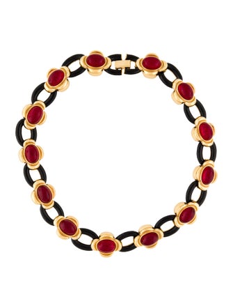 St. John Enamel & Resin Collar Necklace