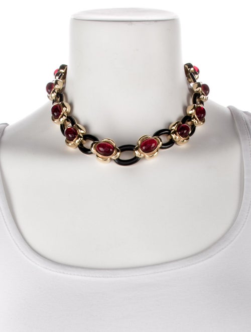 St. John Enamel & Resin Collar Necklace