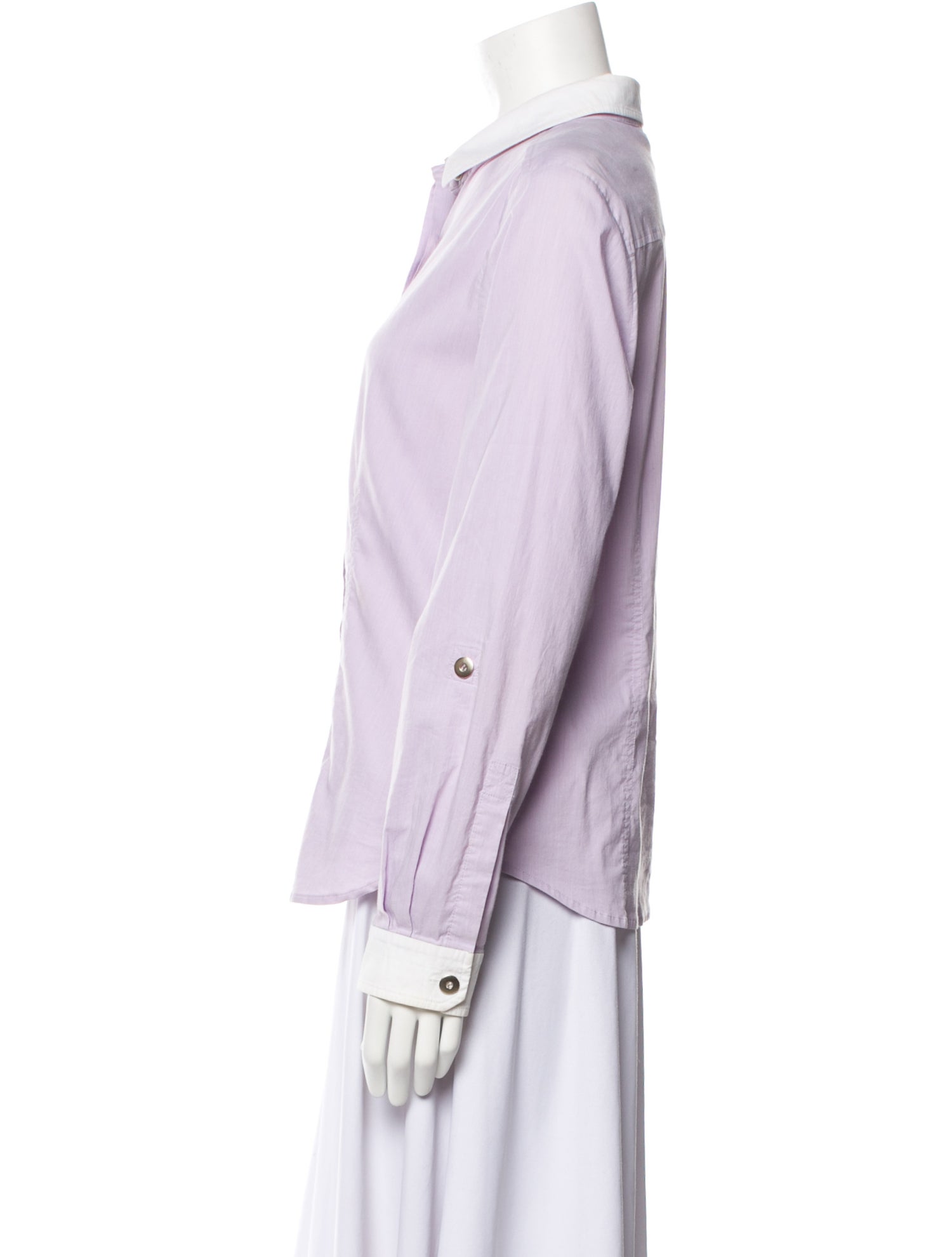 St. John Long Sleeve Button-Up Top