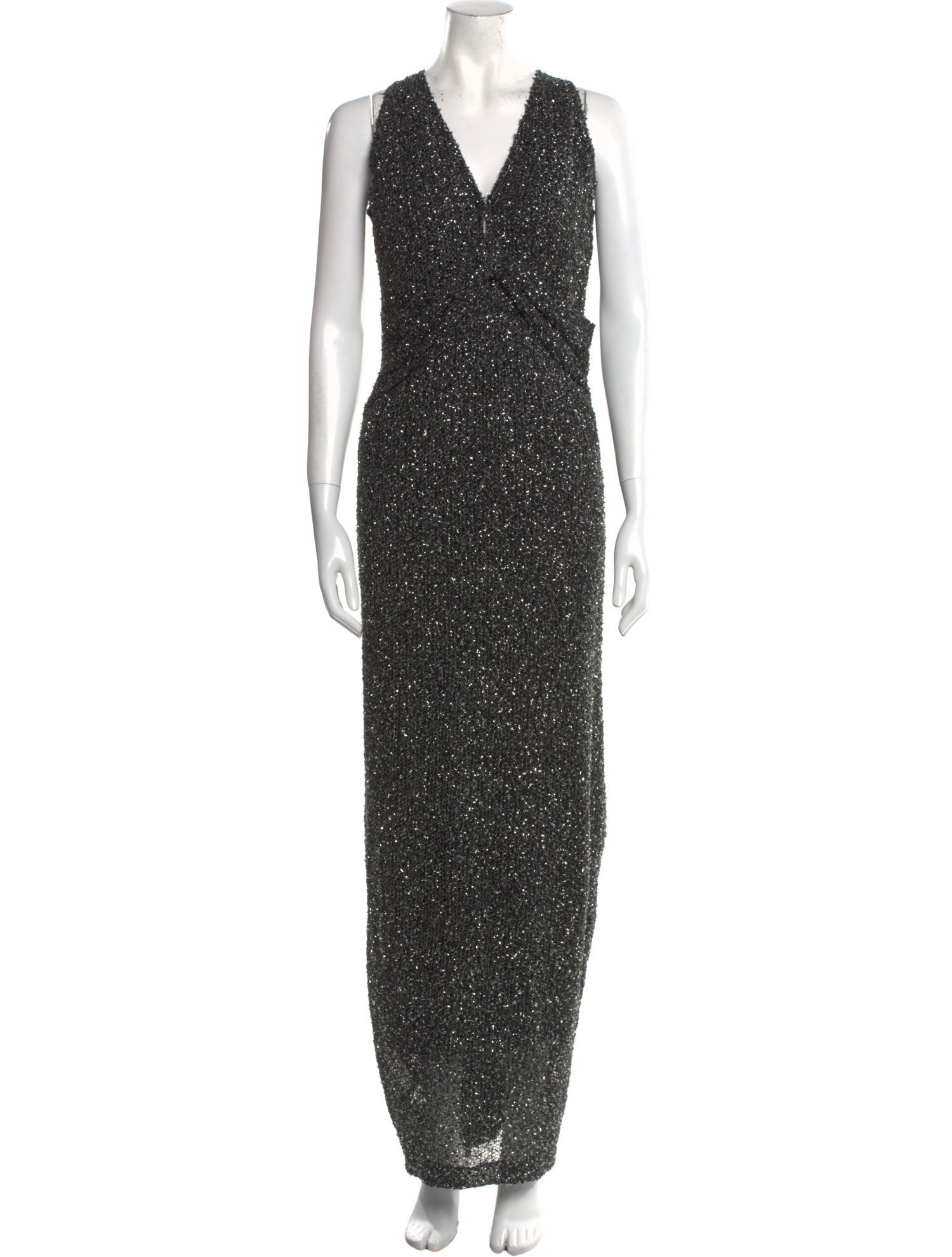 St. John V-Neck Long Dress