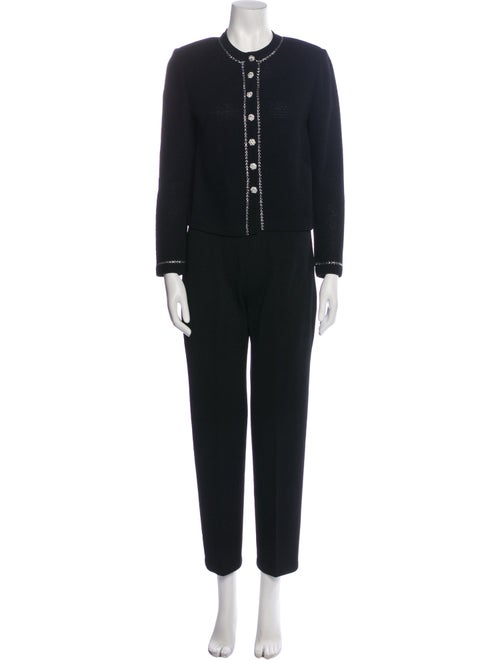 St. John Crystal Embellishments Pant Set