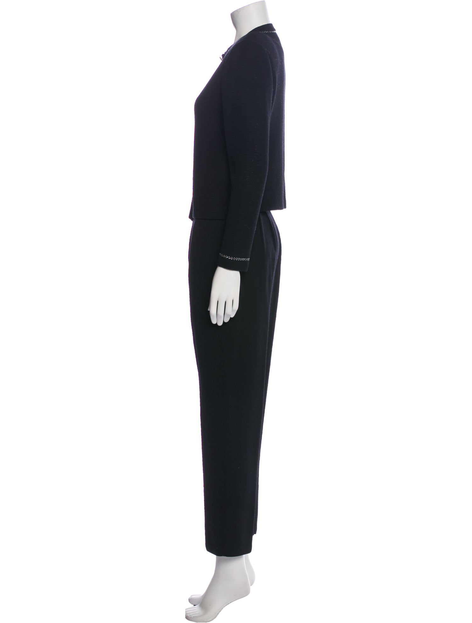 St. John Crystal Embellishments Pant Set