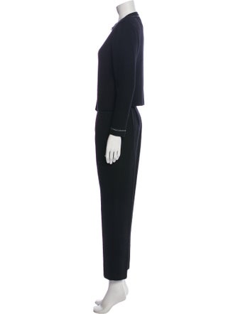 St. John Crystal Embellishments Pant Set