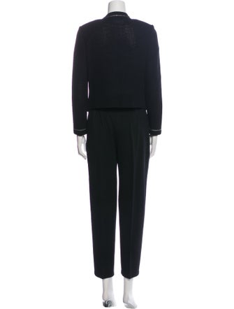 St. John Crystal Embellishments Pant Set