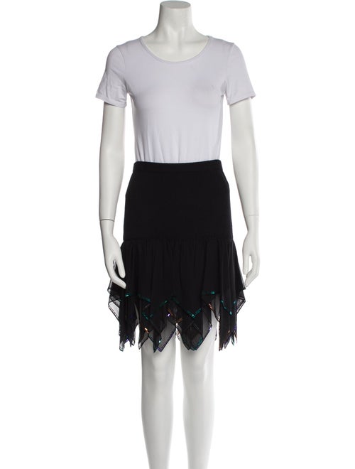 St. John Striped Sequin Embellishments Skirt Suit