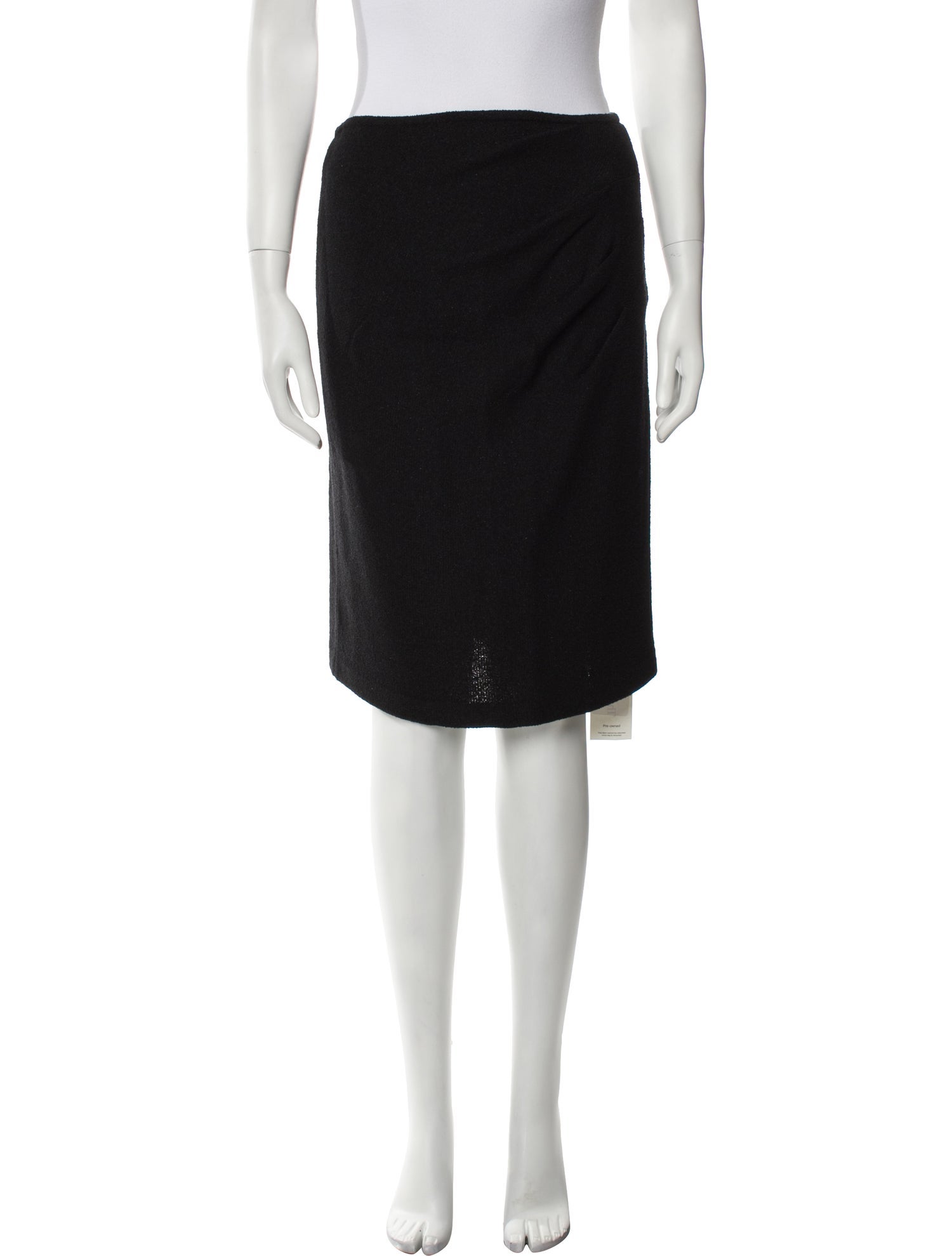 St. John Pleated Accents Knee-Length Skirt