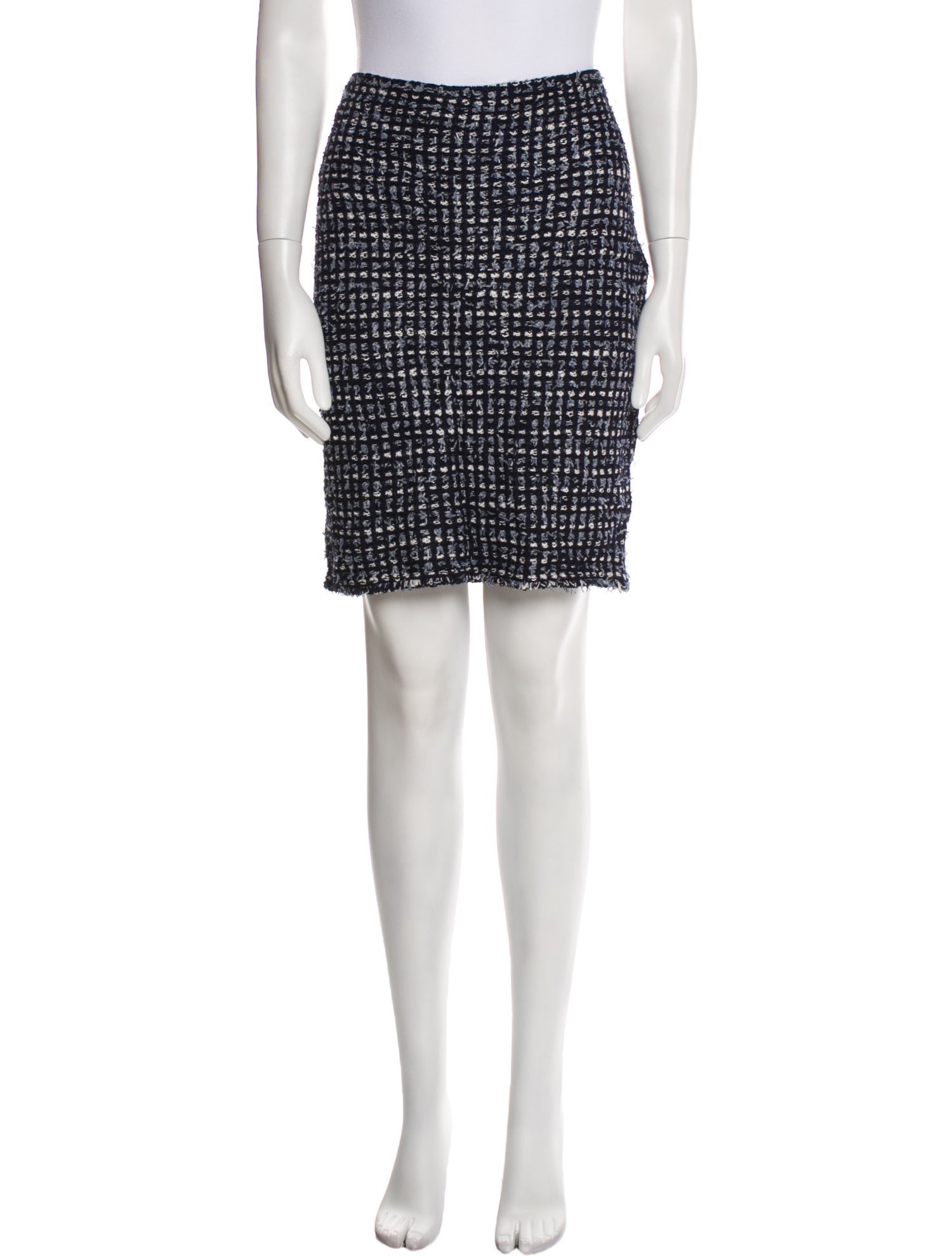 St. John Tweed Pattern Long Skirt w/ Tags