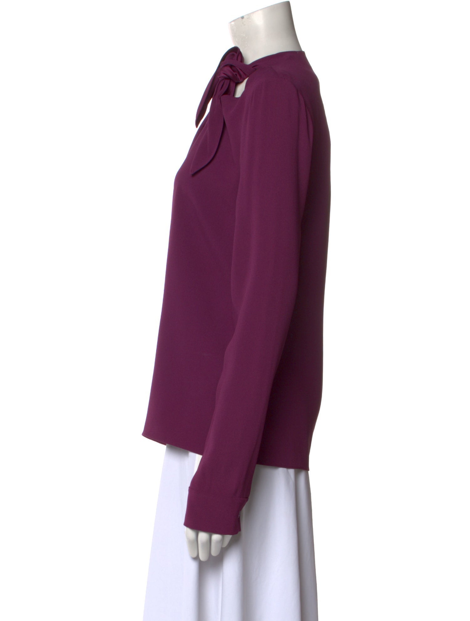 St. John Cowl Neck Long Sleeve Blouse