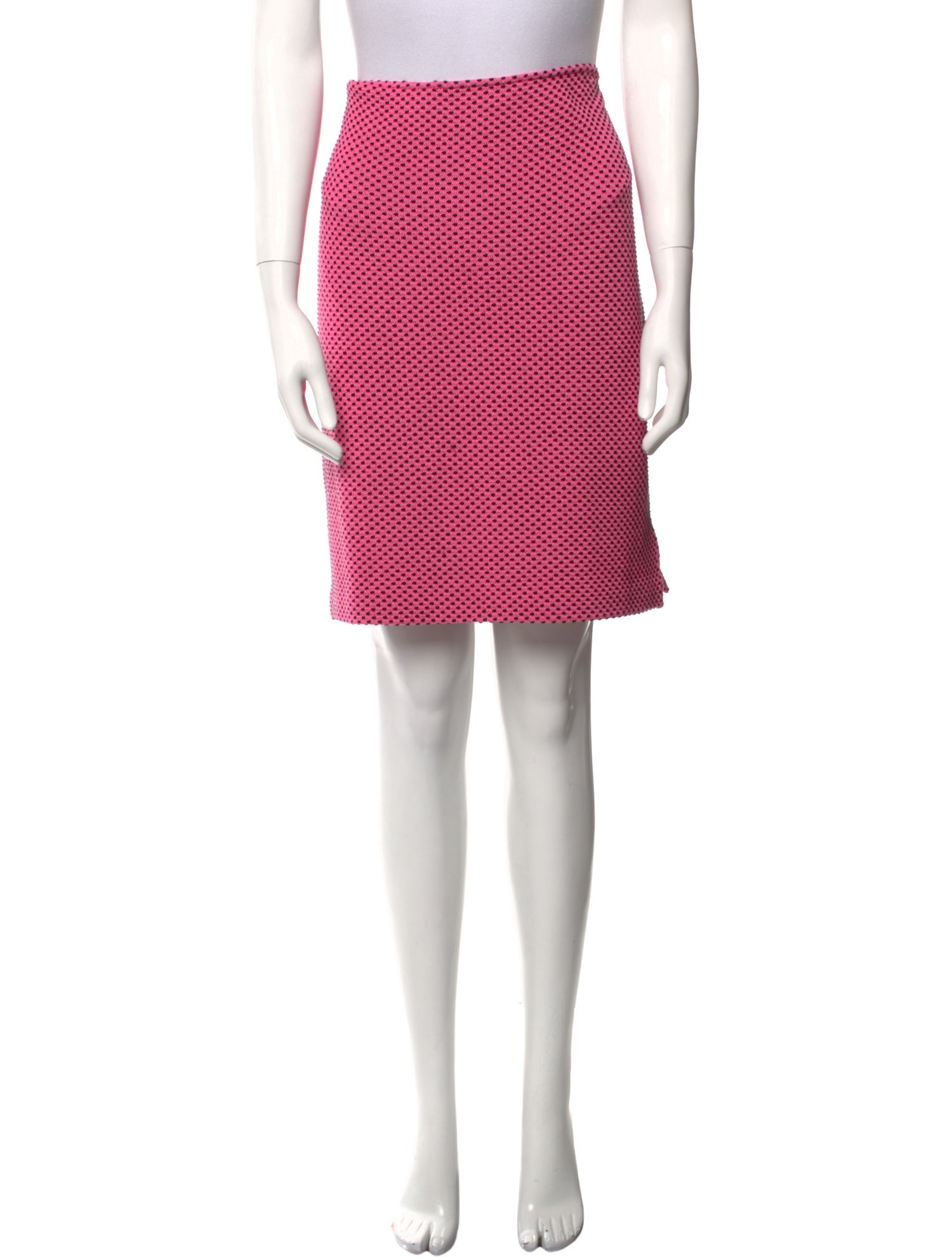 St. John Polka Dot Print Knee-Length Skirt