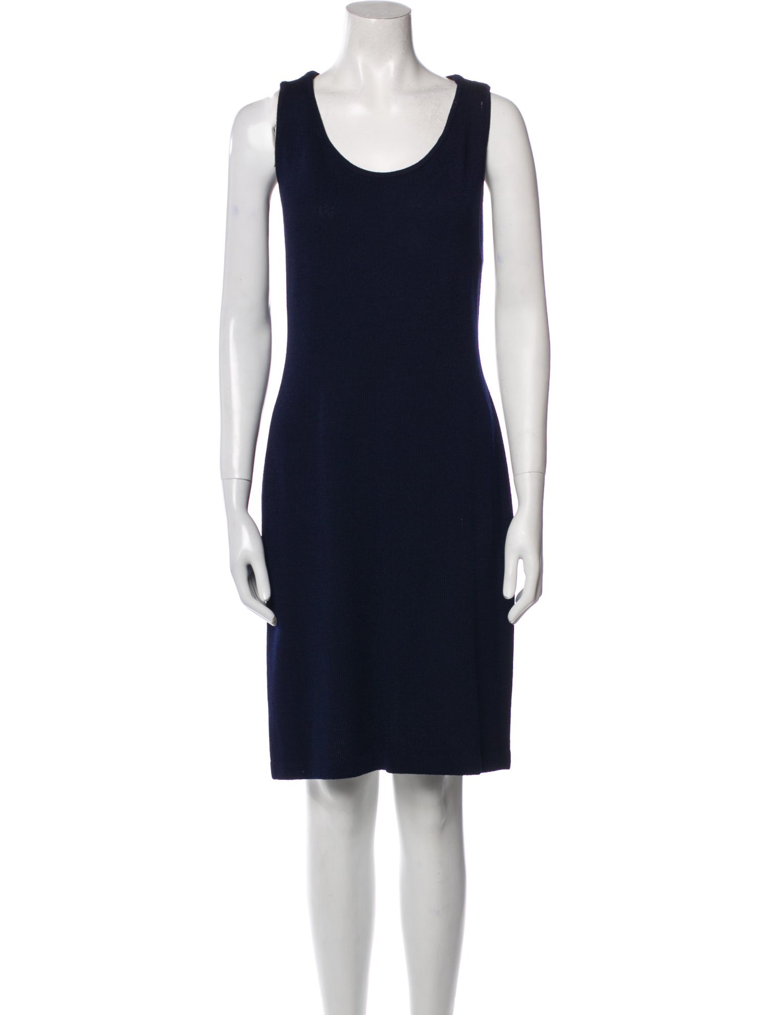 St. John Scoop Neck Knee-Length Dress