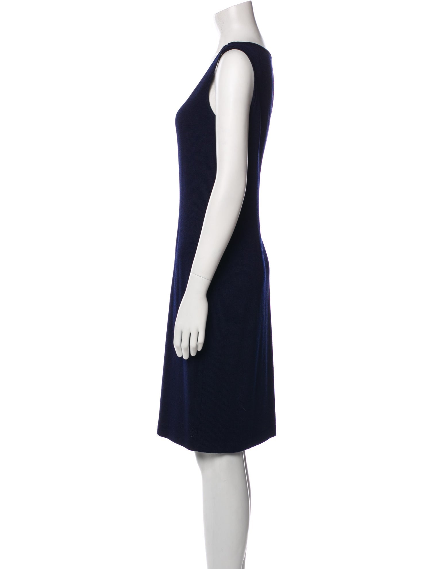 St. John Scoop Neck Knee-Length Dress