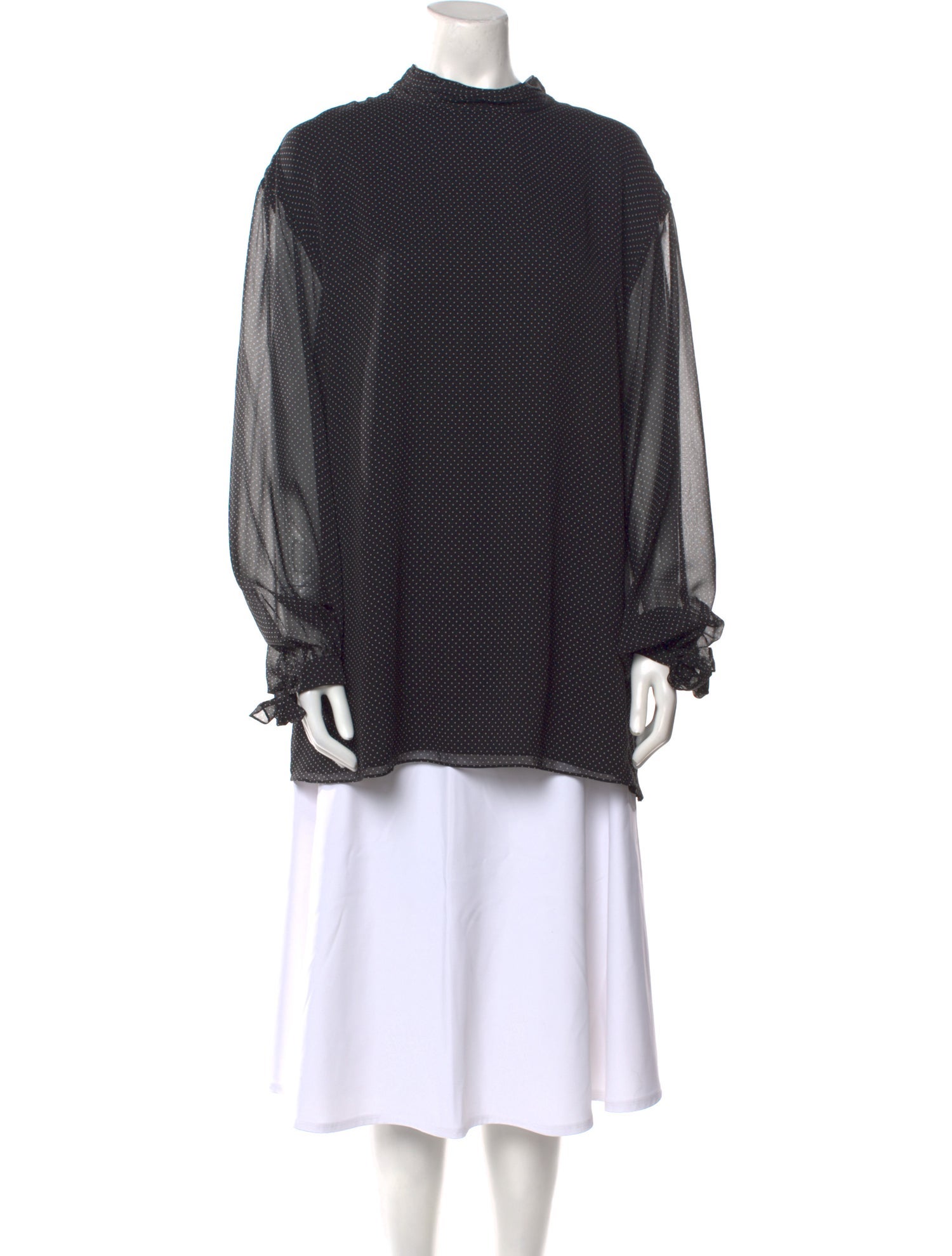 St. John Silk Mock Neck Tunic