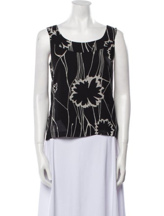 St. John Silk Printed Top