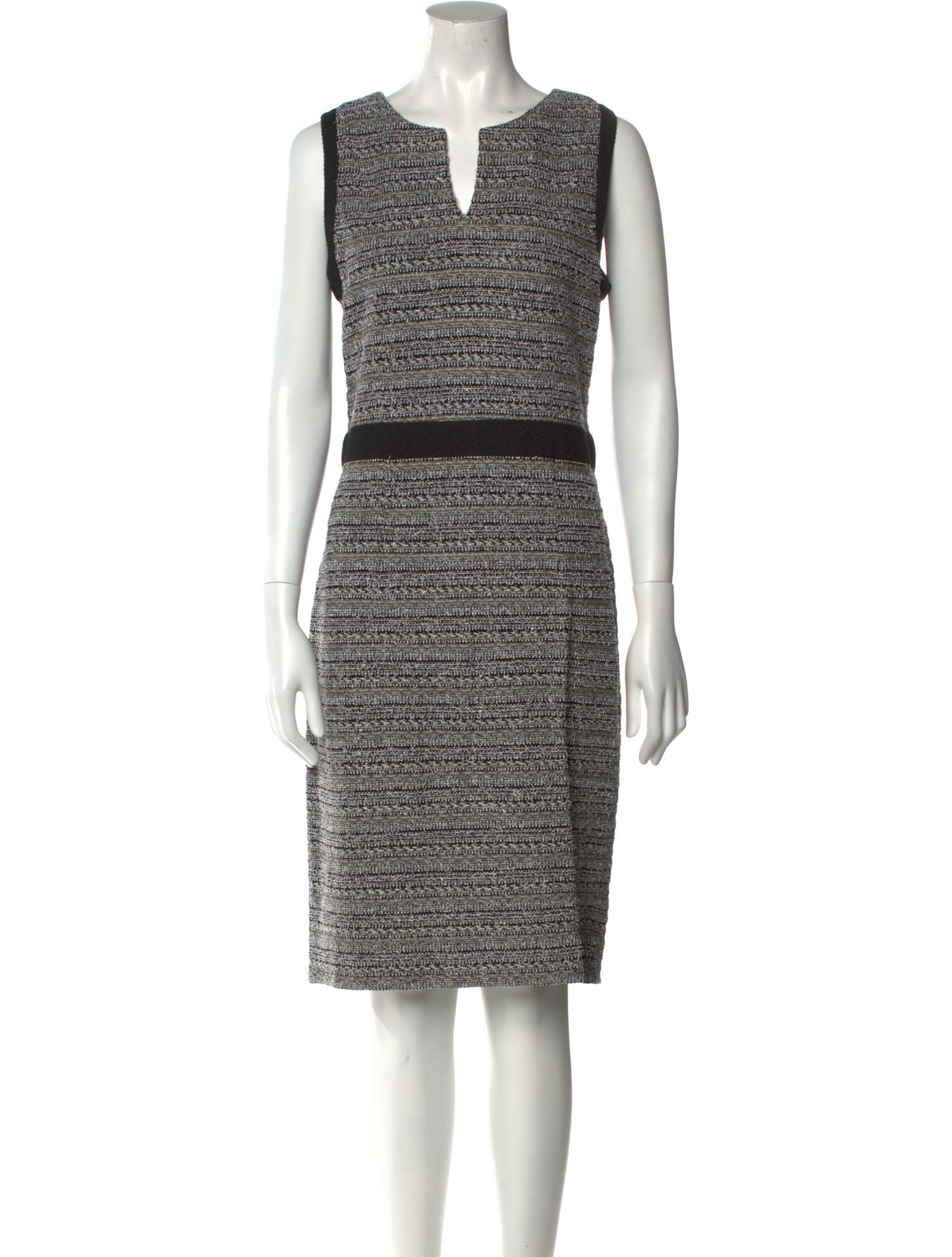 St. John V-Neck Knee-Length Dress