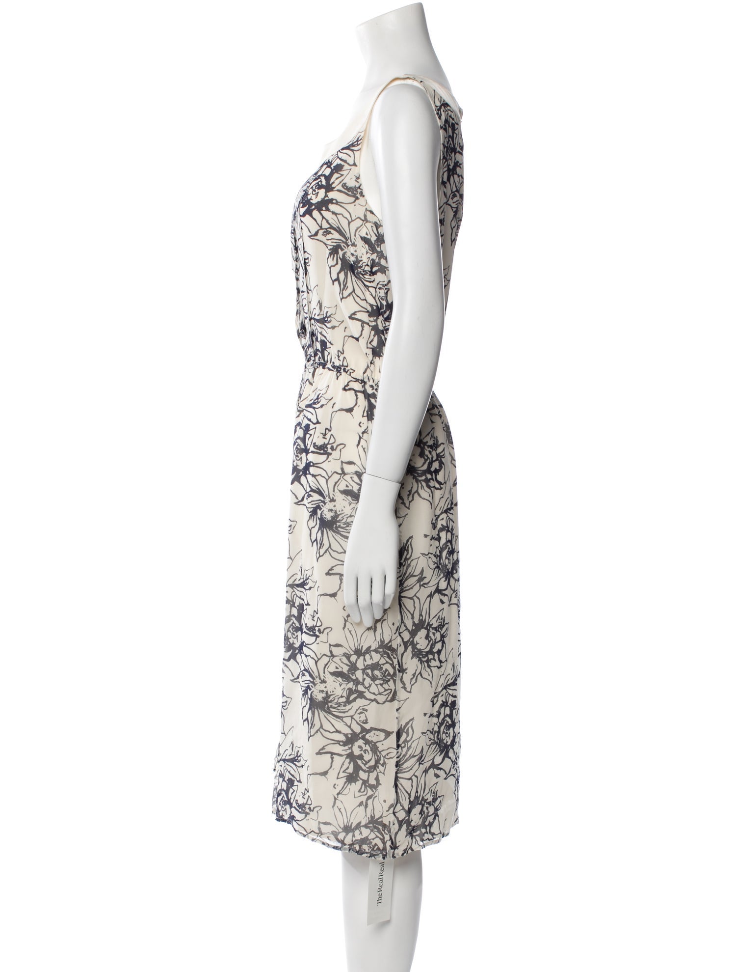 St. John Silk Midi Length Dress