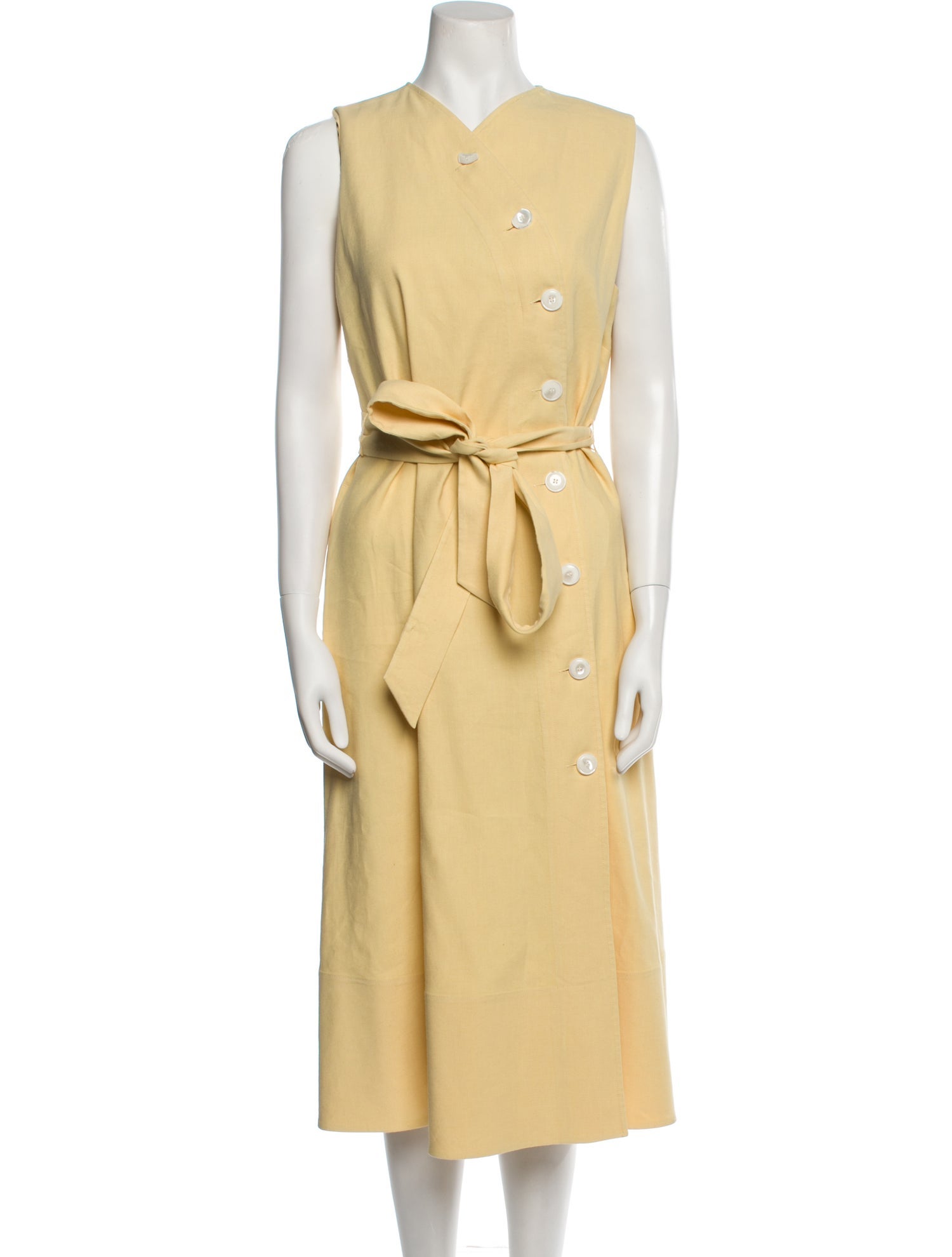 St. John Crew Neck Midi Length Dress