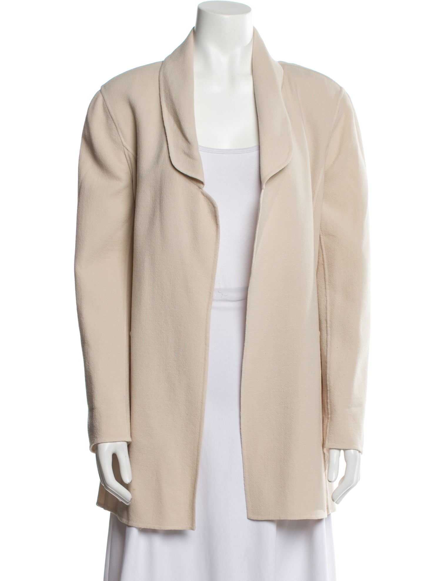 St. John Wool Open Front Sweater