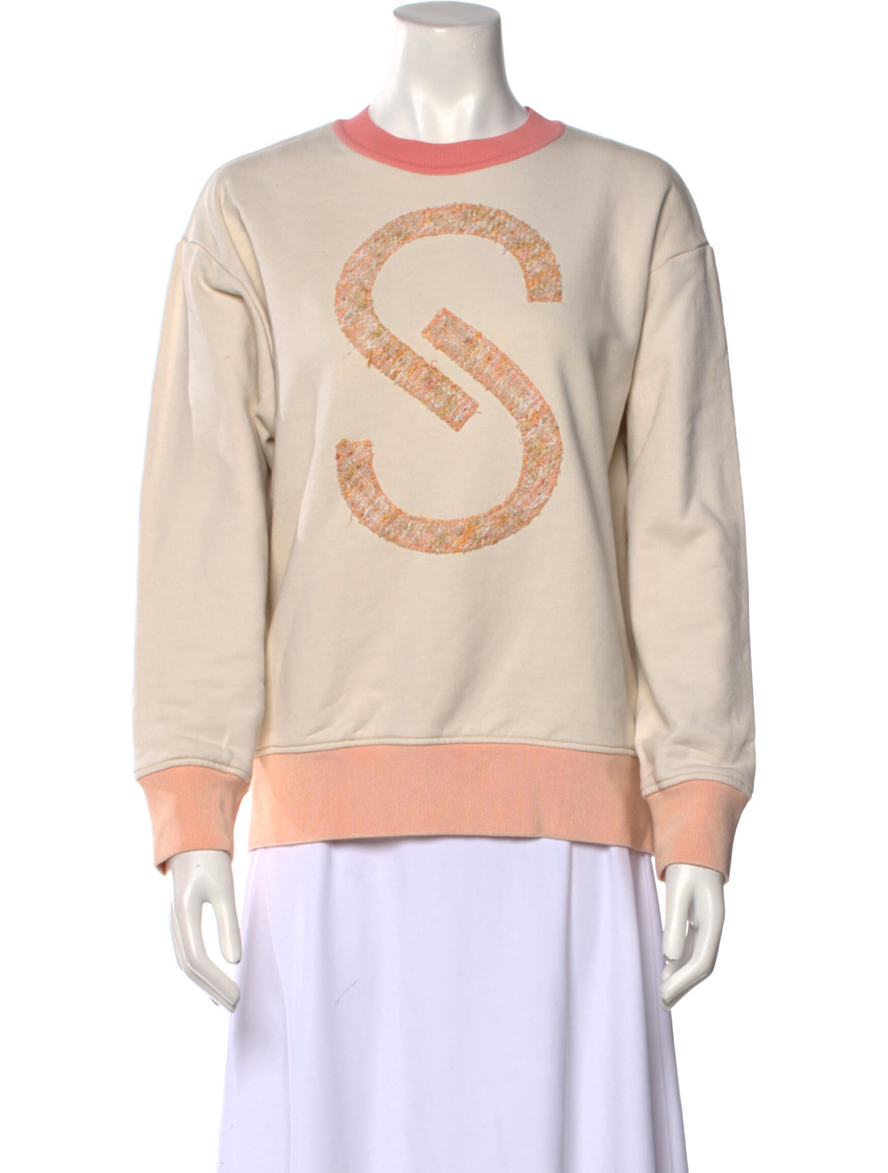 St. John Graphic Print Crew Neck Sweatshirt