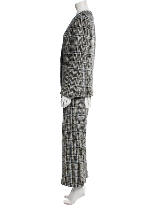 St. John Wool Tweed Pattern Pant Set