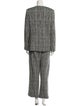 St. John Wool Tweed Pattern Pant Set