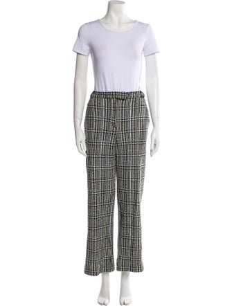 St. John Wool Tweed Pattern Pant Set