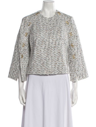 St. John Tweed Pattern Evening Jacket