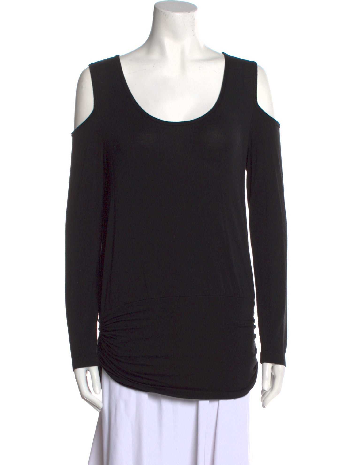 St. John Scoop Neck Long Sleeve Top