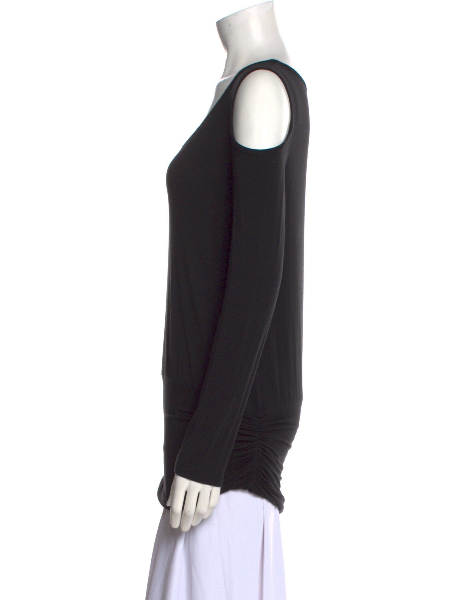 St. John Scoop Neck Long Sleeve Top