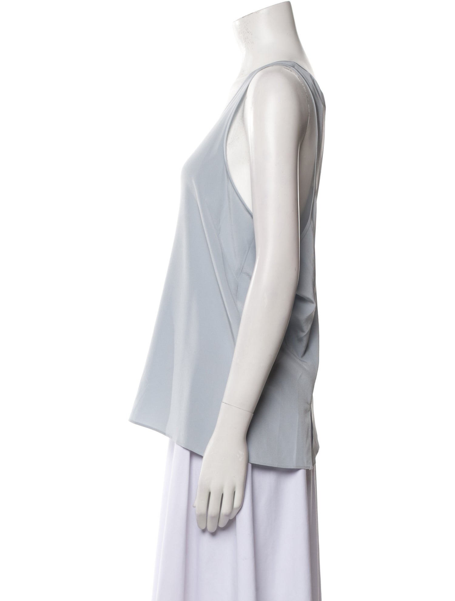 St. John Scoop Neck Sleeveless Top