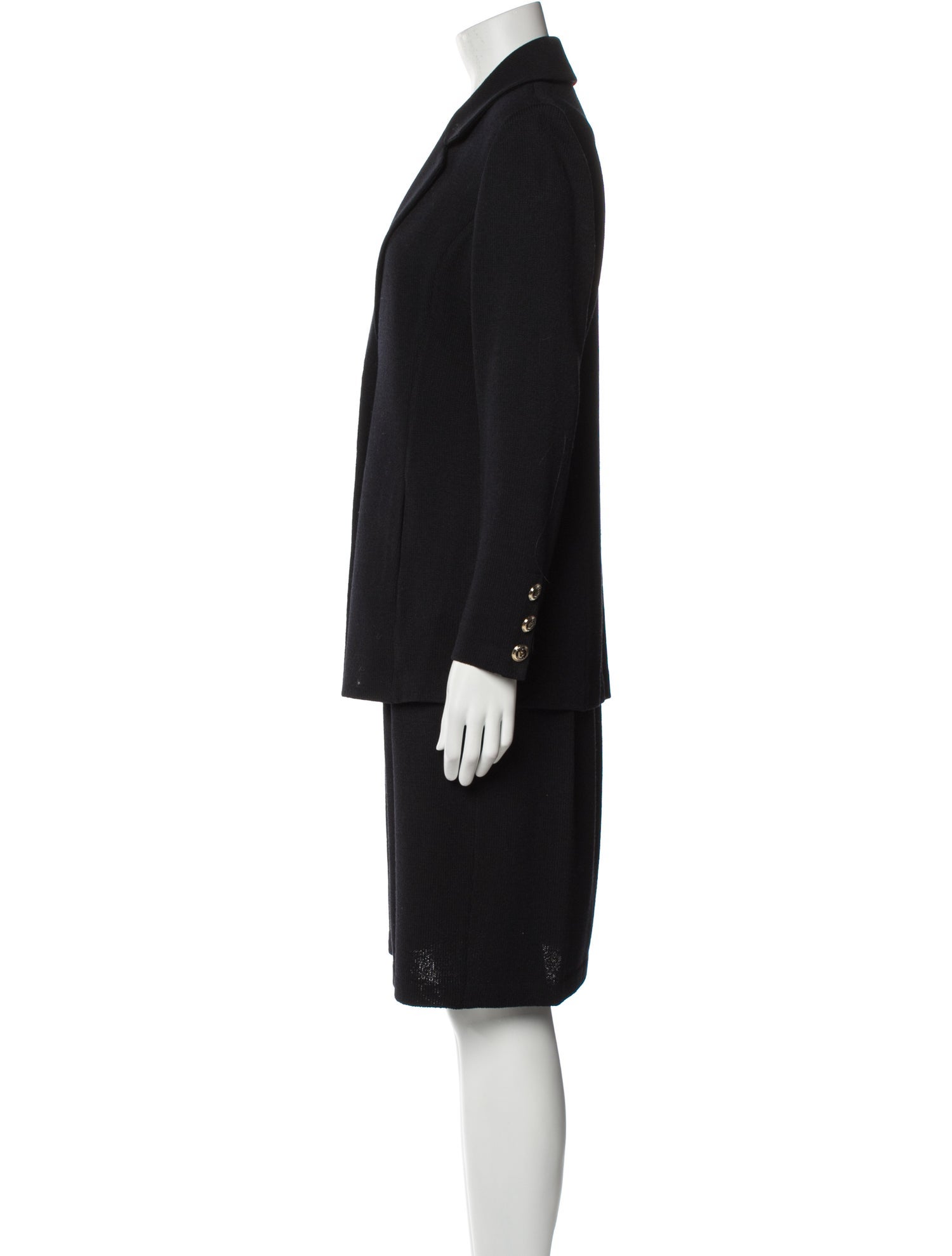St. John Wool Crystal Embellishments Skirt Set