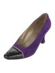 St. John Suede Colorblock Pattern Pumps