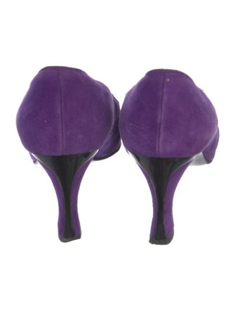 St. John Suede Colorblock Pattern Pumps