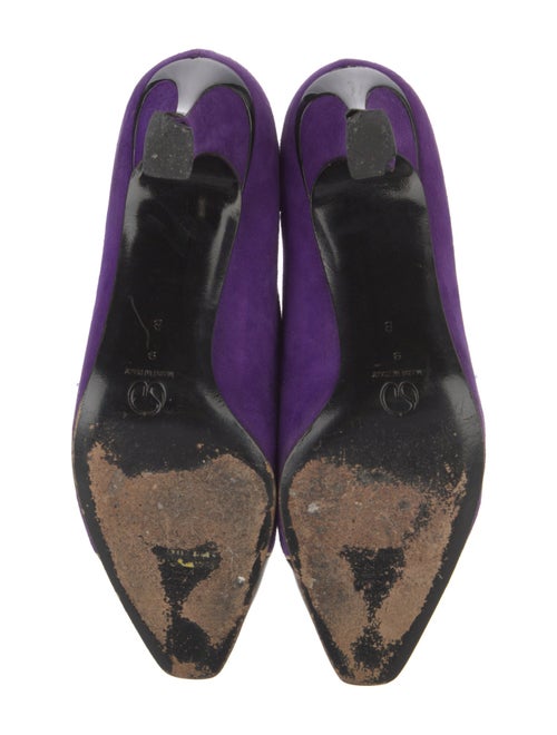 St. John Suede Colorblock Pattern Pumps