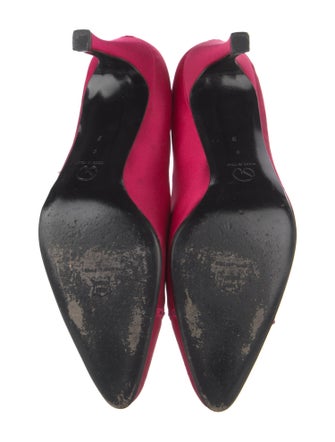 St. John Satin Crystal Embellishments Pumps