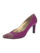 St. John Satin Graphic Print Pumps