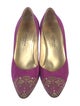 St. John Satin Graphic Print Pumps