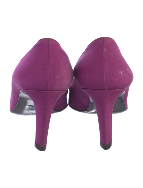 St. John Satin Graphic Print Pumps