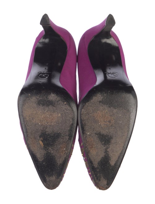 St. John Satin Graphic Print Pumps