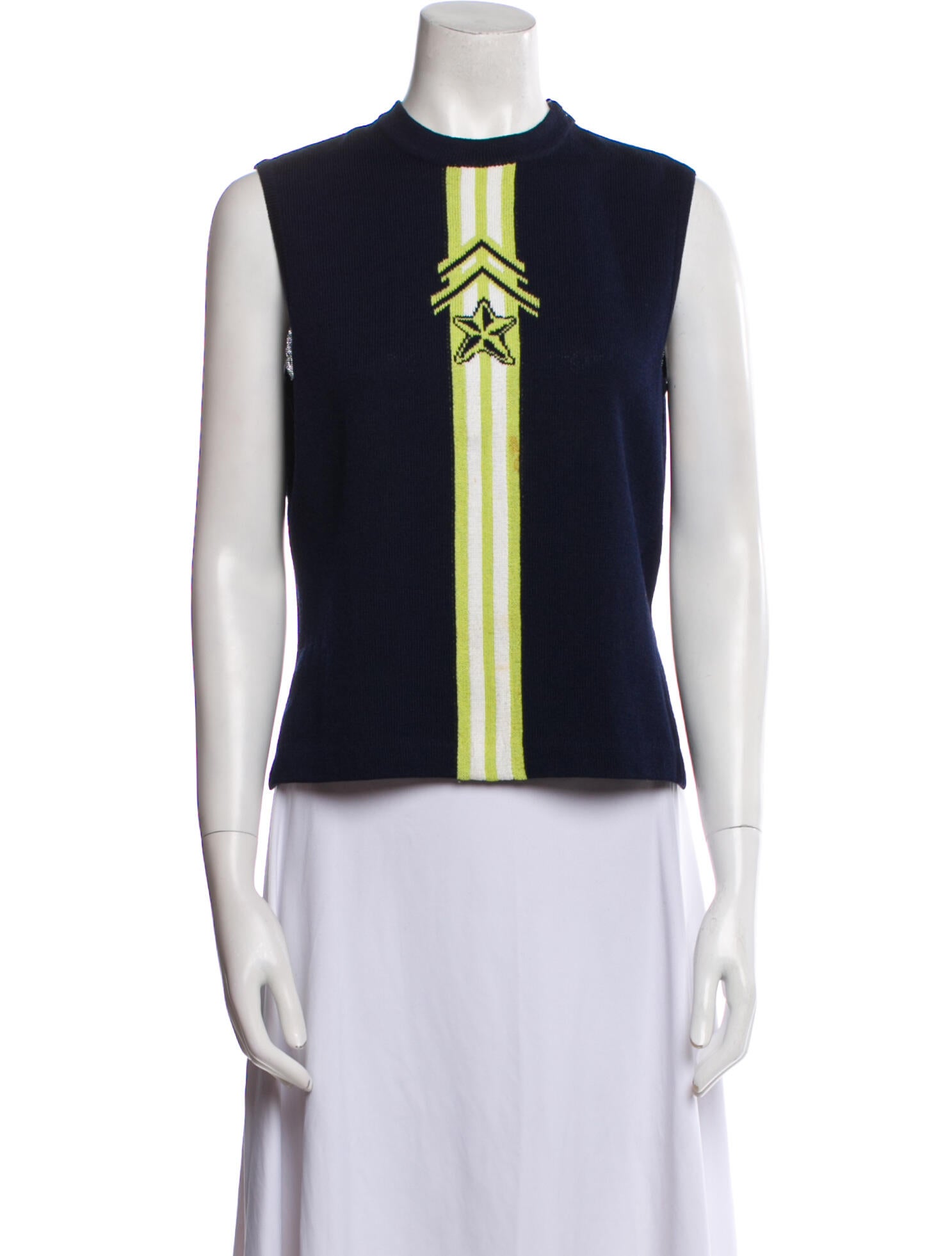 St. John Wool Crew Neck Crop Top